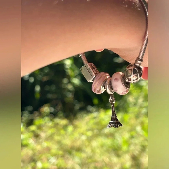 Pandora charm  bracelet with charms - Picture 1 of 11